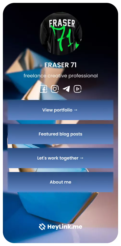 HeyLink.me Template Screenshot