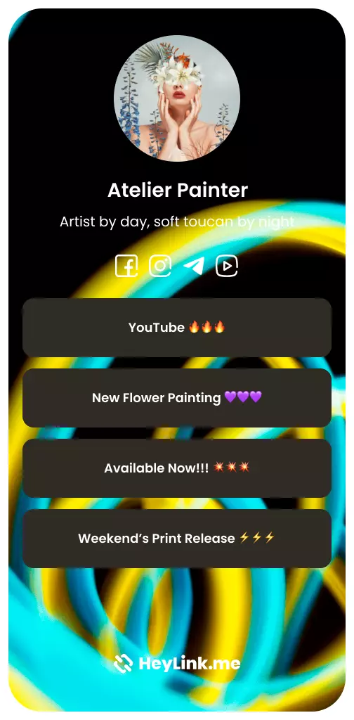 HeyLink.me Template Screenshot