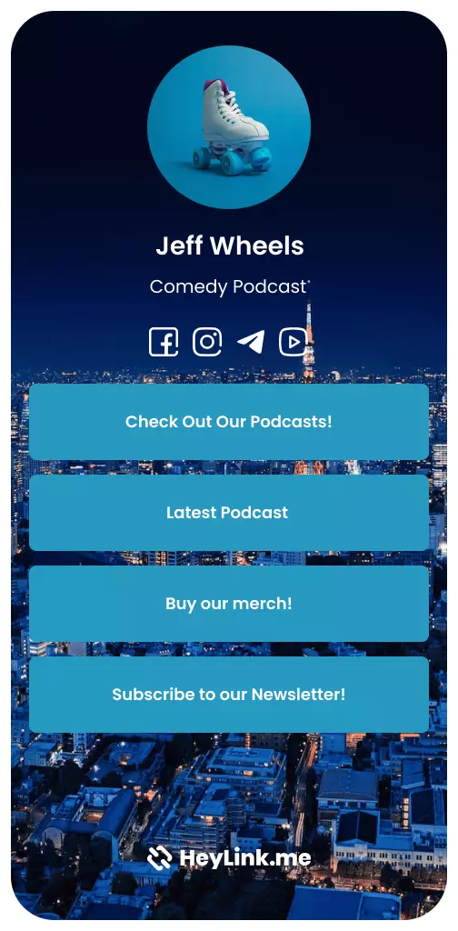 HeyLink.me Template Screenshot